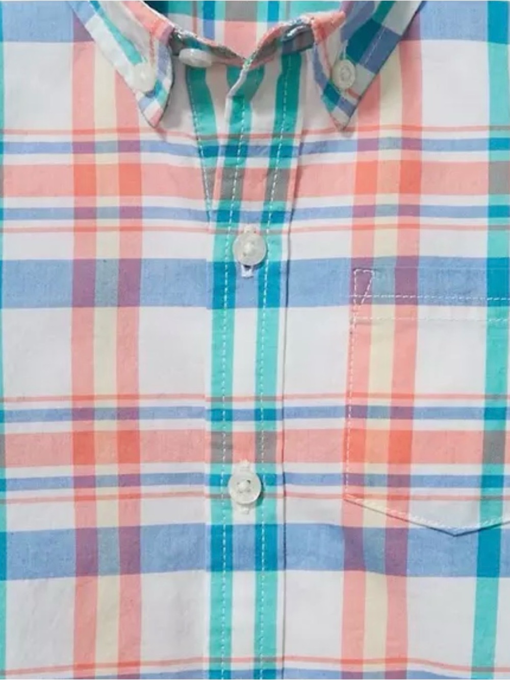 Janie & Jack Pastel Plaid Button-Down Shirt